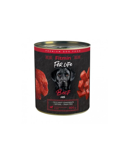 FITMIN For Life Pate z wołowiną dla psów 800g