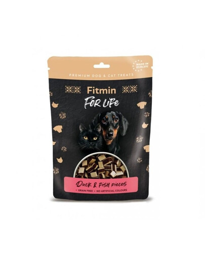 FITMIN For Life Duck and Fish Pieces 70 g przysmak dla psa i kota