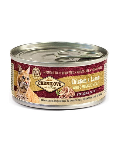 CARNILOVE Chicken and Lamb for adult cat 100 g mokra karma dla kota z kurczakiem i jagnięciną