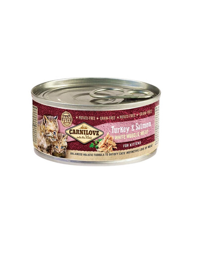 CARNILOVE Turkey and Salmon for Kittens mokra karma dla kociąt z indykiem i łososiem 100g