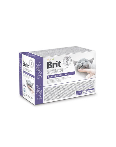 BRIT Veterinary Diet Cat Gluten and Grain Free Gastrointestinal with Lamb in Gravy12x85g