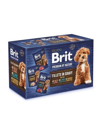 BRIT Premium by Nature Multipack Fillets in Gravy karma mokra w sosie dla psów 12x85g