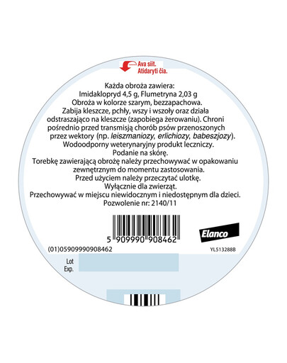 FORESTO Obroża dla psa przeciw kleszczom i pchłom powyżej 8 kg