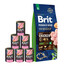 BRIT Premium By Nature Adult Extra Large XL 15 kg + mokra karma z indykiem 6x400 g