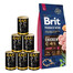 BRIT Premium By Nature Junior Large L 15 kg - sucha karma dla młodych psów rasy dużej z kurczakiem 15kg + mokra karma z drobiem 6x1240 g