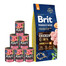 Brit Premium By Nature Junior Medium Chicken 15 kg + mokra karma z cielęciną 6x400 g