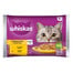 WHISKAS Drobiowa Uczta Saszetka Galaretka Indyk Kurczak 4x85g - mokra karma dla kotów dorosłych, 4x85g