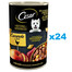 CESAR Puszka w sosie 24x400g z kurczakiem, z dodatkiem marchewki, pełnoziarnistego makaronu i jabłka