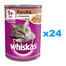 WHISKAS Adult puszka 24x400g - mokra karma dla dorosłych kotów z kaczką w galaretce