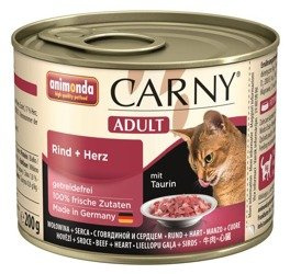 Animonda Carny Adult Rind + Herz 200 g - mokra karma dla dorosłych kotów wołowina z sercami 200g