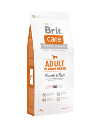 Brit Care Adult Medium Breed Lamb & Rice 12 kg - sucha karma dla dorosłych psów rasy średniej jagnięcina ryż 12kg