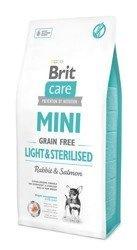 Brit Care Mini Grain-Free Light & Sterilised 7 kg - hypoalergiczna bezzbożowa karma dla dorosłych psów miniaturowych z nadwagą lub sterylizowanych 7kg