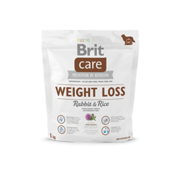 Brit Care Weight Loss Rabbit & Rice 1 kg  - sucha karma dla psów z nadwagą królik ryż 1kg