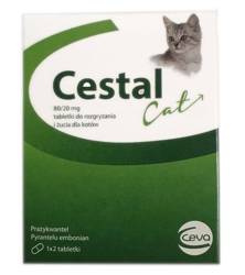 CESTAL CAT tabletki na odrobaczanie dla kotów  do rozgryzania i żucia 8 tabl.