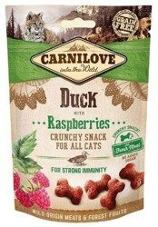Carnilove Crunchy Snack For All Cats Duck With Raspberry 50 g - przysmak dla kotów z kaczką i malinami 50g