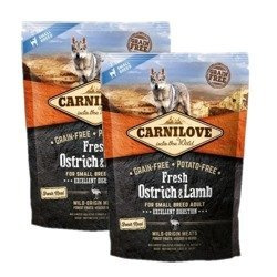 Carnilove Fresh Ostrich & Lamb For Small Breed Adult 2x 1.5 kg - sucha karma dla dorosłych psów rasy małej struś jagnięcina 2x 1.5kg