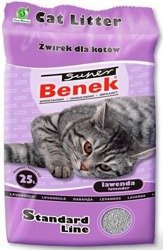Certech Super Benek Standard Line Lawender 25 l -  gruboziarnisty żwirek dla kotów o zapachu lawendy 25l