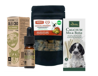 Cosma Canabis FS Pet Care 6% - olejek CBD dla psów i kotów, ciasteczka z porożem + Hunter milk bone GRATIS