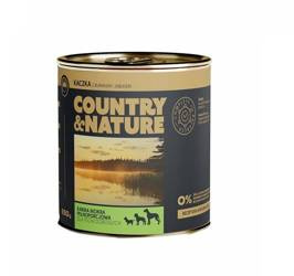 Country&Nature Kaczka 97% z burakiem 850g - mokra karma dla psów dorosłych, wszystkich ras, 850g