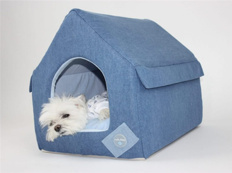 CuteDog Dog House Blue Jeans - legowisko budka dla psa