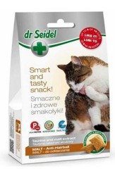 Dermapharm Dr Seidel Smart and Tasty Snack Taurine and Malt Extract Malt 50 g - przysmak dla kotów z tauryną i ekstraktem słodowym i na odkłaczanie 50g