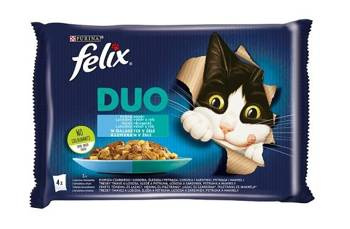 FELIX Fantastic DUO MP Ryba 4x85g - pełnowartościowa mokra karma dla dorosłych kotów wszystkich ras