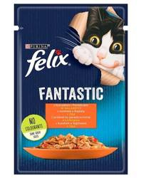FELIX Fantastic Kurczak, Pomidor 85g - pełnowartościowa mokra karma dla kotów dorosłych