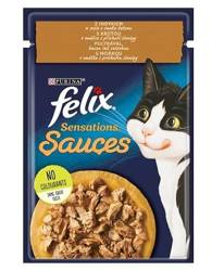 FELIX Sensations GiG Indyk w sosie 85g -  pełnowartościowa mokra karma dla dorosłych kotów wszystkich ras