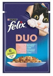 Felix Duo Karma dla kotów z pyszną mieszanką łososia i sardynki w galaretce 85 g