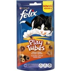 Felix Play Tubes 50 g - przysmak dla dorosłych kotów kurczak, wątróbka 50g