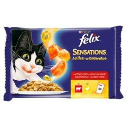 Felix Sensations Karma dla kotów w galaretce 400 g (4 x 100 g)
