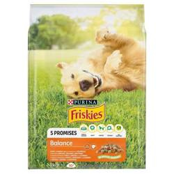 Friskies 5 Promises Balance sucha karma dla dorosłych psów z mieszanką kurczaka wołowiny i warzywami 3 kg