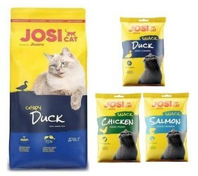 Josera JosiCat Crispy Duck 10kg - sucha karma dla kotów dorosłych + GRATISY 