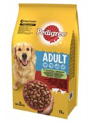 PEDIGREE Adult 15 kg (średnie rasy) - sucha karma dla psów z wołowiną i drobiem 15kg!