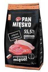 Pan Mięsko 3 kg - sucha karma dla psów dorosłych, cielęcina z indykiem M 3kg