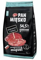 Pan Mięsko 3 kg - sucha karma dla psów dorosłych, wieprzowina z dzikiem XL 3kg