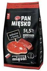 Pan Mięsko 3 kg - sucha karma dla psów dorosłych, wołowina z koziną M 3kg