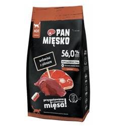 Pan Mięsko Wołowina z jeleniem M 1,6kg - sucha karma dla kotów dorosłych, 1,6kg
