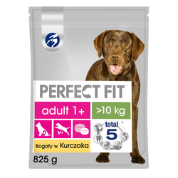 Perfect Fit Adult 1+ Bogaty W Kurczaka M/L 825 g - sucha karma dla dorosłych psów rasy średniej i dużej 825g