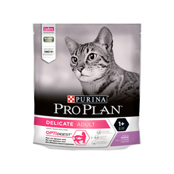 Purina Pro Plan Delicate 400 g - sucha karma dla kotów o wrażliwym przewodzie pokarmowym z indykiem 400g