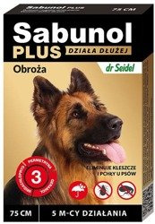 Sabunol Plus obroża przeciw pchłom i kleszczom dla psa 75cm