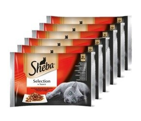 Sheba Selection in Sauce - mokra karma dla kotów soczyste smaki 13x (4x85)g