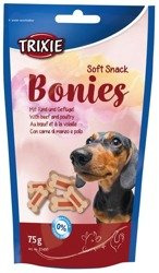 Trixie Soft Snack Bonies Mit Rind Und Gefflugel 75 g - ciastka dla psów z wołowiną i indykiem 75g