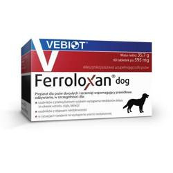 VEBIOT Ferroloxan dog 60 tab. suplement na niedobory żelaza dla psa