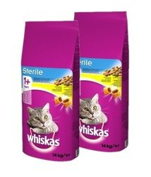 Whiskas Sterile - sucha karma dla kotów sterylizowanych kurczak 2x 14kg