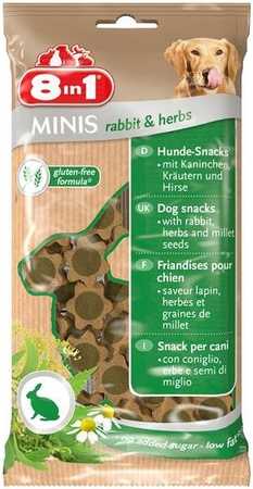 8in1 Minis Rabbit & Herbs 100 g - przysmak dla psów królik i zioła 100g