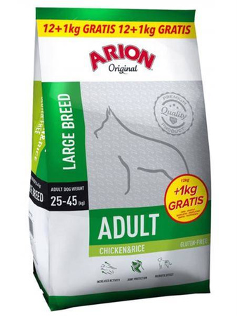 ARION Original Adult Large Chicken&Rice 12+1 - Bezglutenowa sucha karma dla psów dorosłych dużych ras