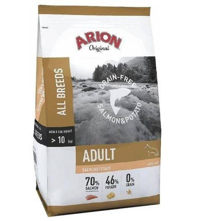ARION Original Grain Free Salmon&Potato 12kg - Pełnowartościowa karma dla psów dorosłych wszystkich ras.