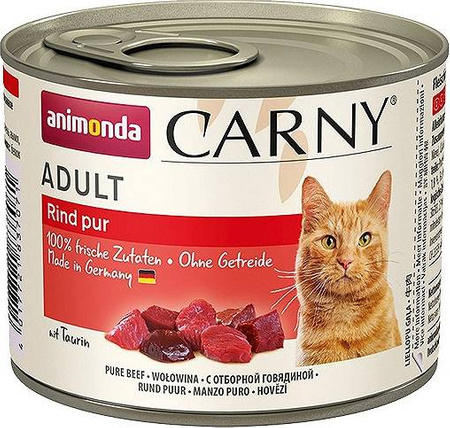 Animonda Carny Adult Rind Pur 200 g - mokra karma dla dorosłych kotów z wołowiną 200g