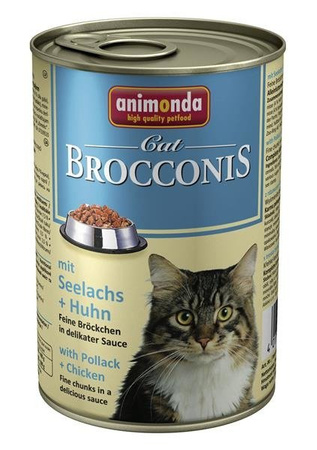 Animonda Cat Brocconis Seelachs & Huhn 400 g - mokra karma dla kotów kurczak i rdzawiec 400g